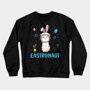 Eastronaut Cat Astronaut Easter Day Crewneck Sweatshirt